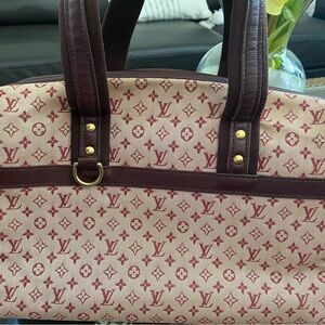 Louis Vuitton Josephine Monogram Red and Brown Tote